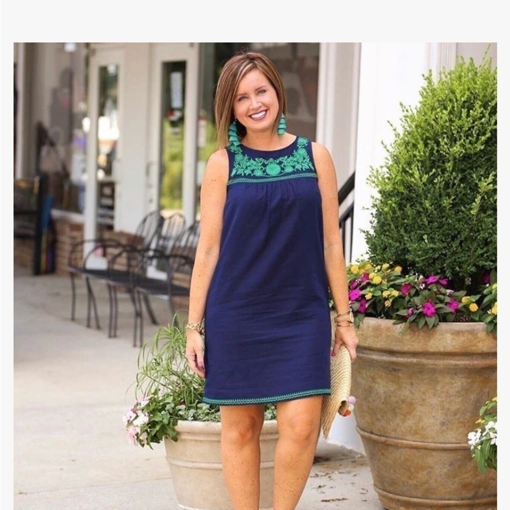 J.Crew Embroidered Sheath Dress with pockets